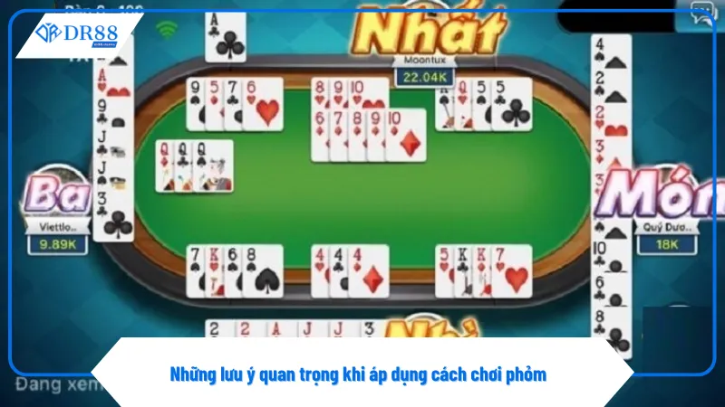 Cách Chơi Phỏm Tại Dr88 - Lợi Ích Và Hướng Dẫn Chi Tiết 4 Lựa chọn lá bài đánh phù hợp để tạo phỏm và ngăn đối thủ ăn bài
